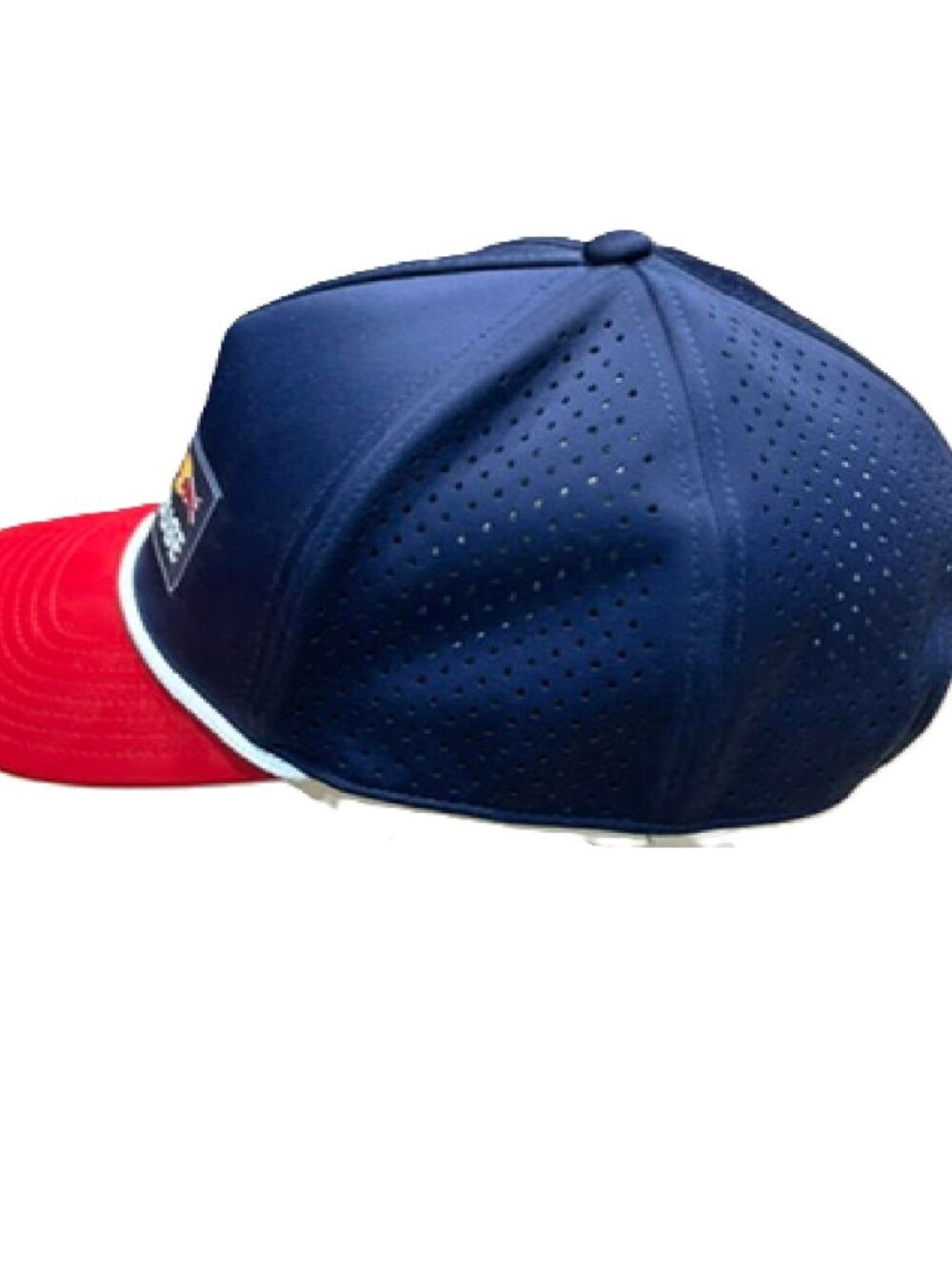 Navy and Red Racing Snapback Hat - Picture 2 of 6